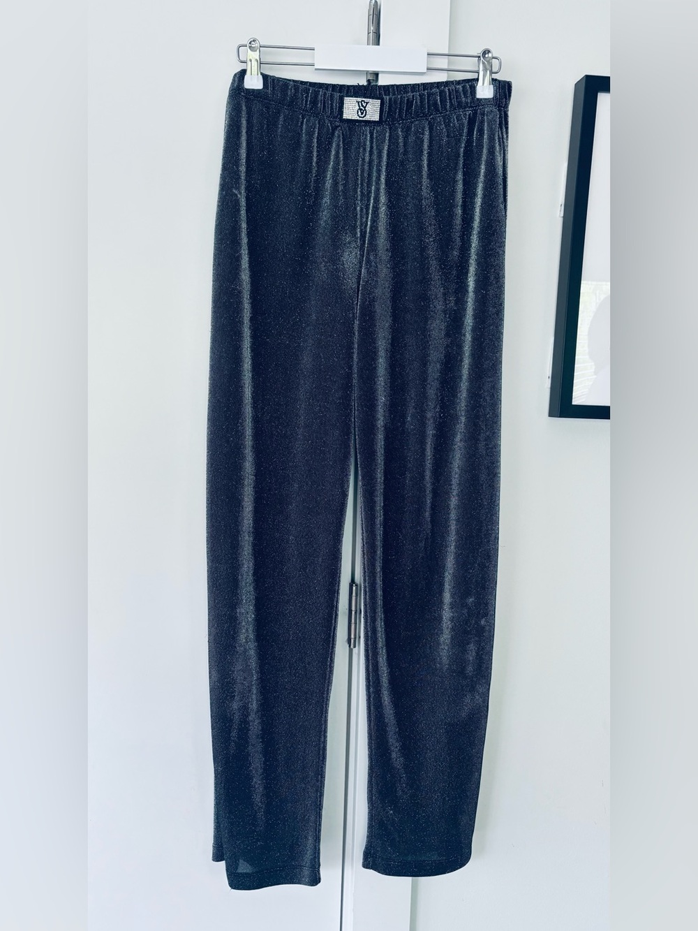 Victoria's Secret grey shimmer pajamma pants size small with pockets